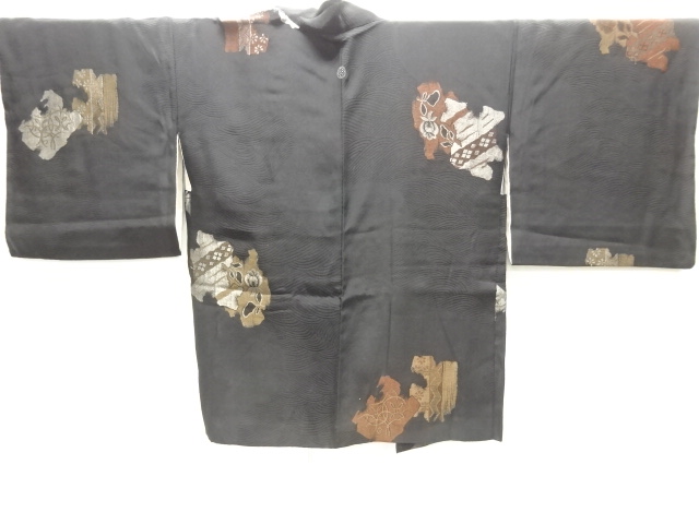JAPANESE KIMONO / ANTIQUE HAORI / TAISHO ROMAN STYLE / URUSHI / WOVEN POTTERY PIECES